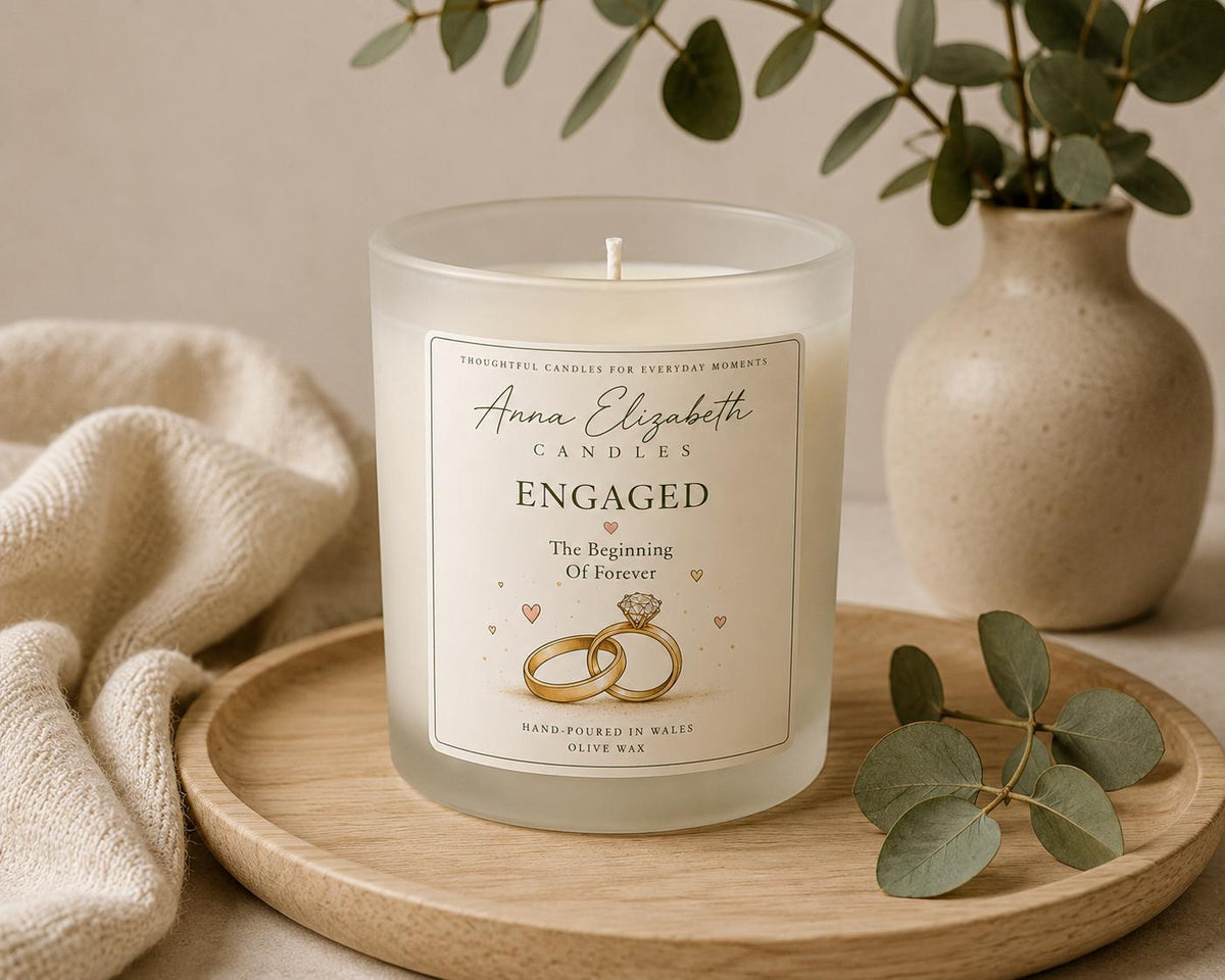 Engagement Candle, Engagement Gift, Newly Engaged Gift, Bride to Be Gift, Congratulations Gift, Wedding Gift, Handmade Candle