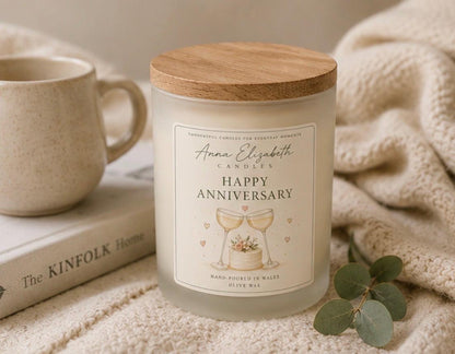 Anniversary Candle, Anniversary Gift for Couple, Wedding Anniversary Gift, Gift for Wife, Gift for Husband, Happy Anniversary Gift