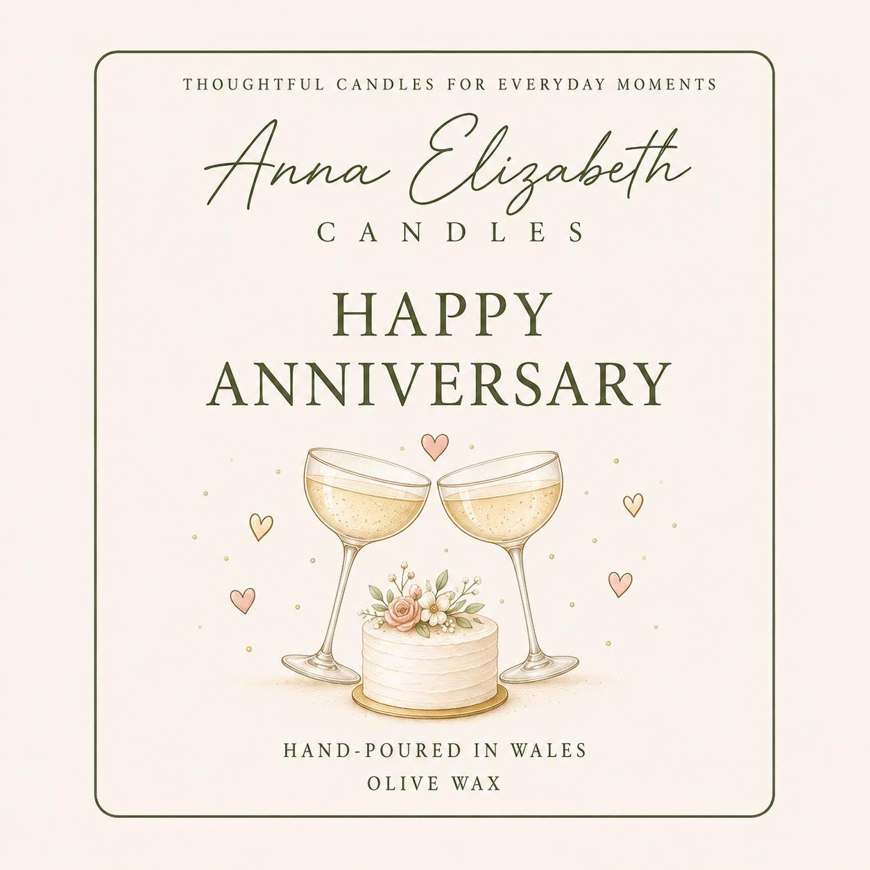 Anniversary Candle, Anniversary Gift for Couple, Wedding Anniversary Gift, Gift for Wife, Gift for Husband, Happy Anniversary Gift