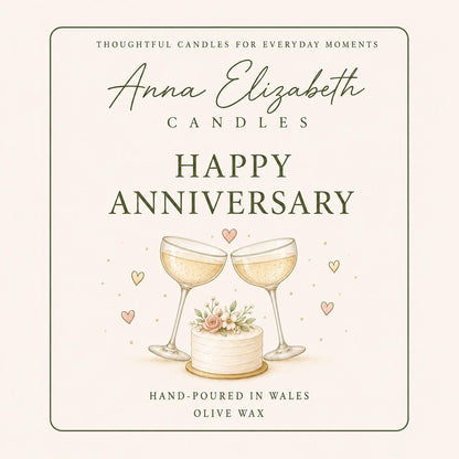 Anniversary Candle, Anniversary Gift for Couple, Wedding Anniversary Gift, Gift for Wife, Gift for Husband, Happy Anniversary Gift