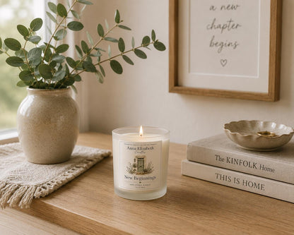New Home Candle, New Beginnings Gift, Housewarming Gift, New House Gift, First Home Gift, Moving House Present, Handmade Candle