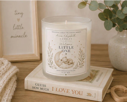 New Baby Gift, New Mum Candle, New Parents Gift, Welcome Little One Candle, Baby Shower Gift, Newborn Gift, Handmade in Wales