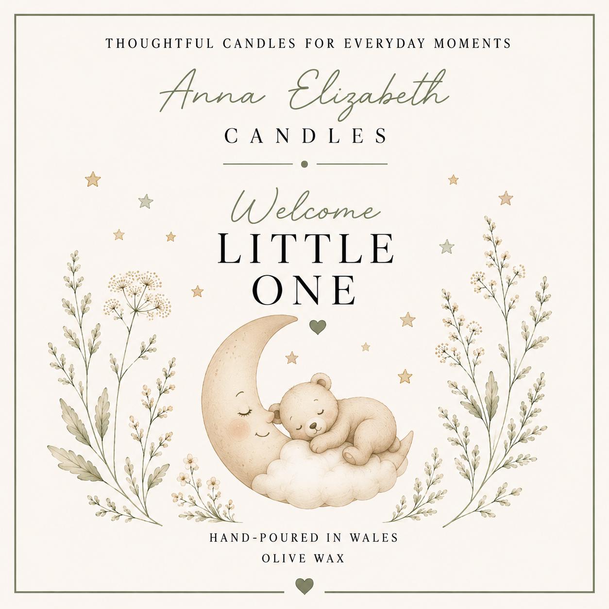 New Baby Gift, New Mum Candle, New Parents Gift, Welcome Little One Candle, Baby Shower Gift, Newborn Gift, Handmade in Wales