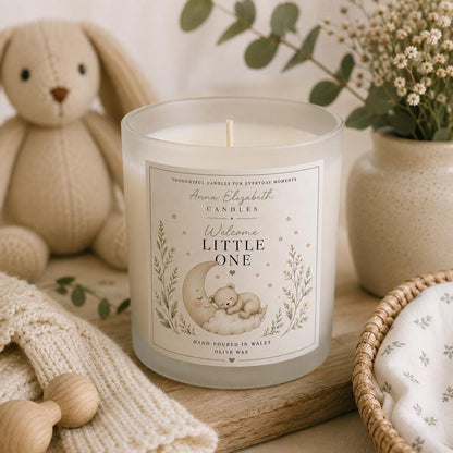 New Baby Gift, New Mum Candle, New Parents Gift, Welcome Little One Candle, Baby Shower Gift, Newborn Gift, Handmade in Wales