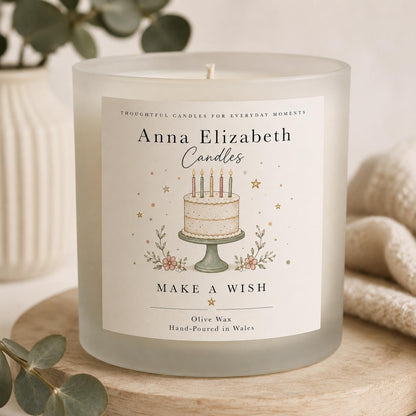 Birthday Candle, Birthday Gift for Her, Make a Wish Candle, Best Friend Birthday Gift, Handmade Candle, Olive Wax Candle