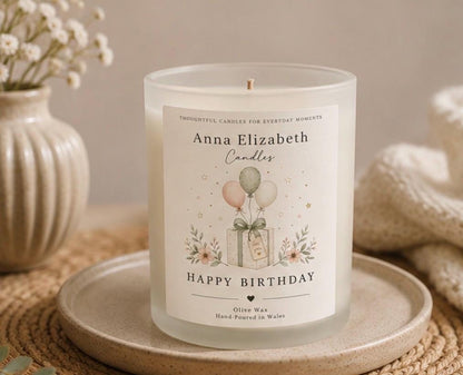 Happy Birthday Candle, Birthday Gift for Her, Birthday Candle Gift, Gift for Best Friend, Sister Birthday Gift, Handmade Candle