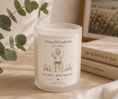 Happy Birthday Candle, Birthday Gift for Her, Birthday Candle Gift, Gift for Best Friend, Sister Birthday Gift, Handmade Candle