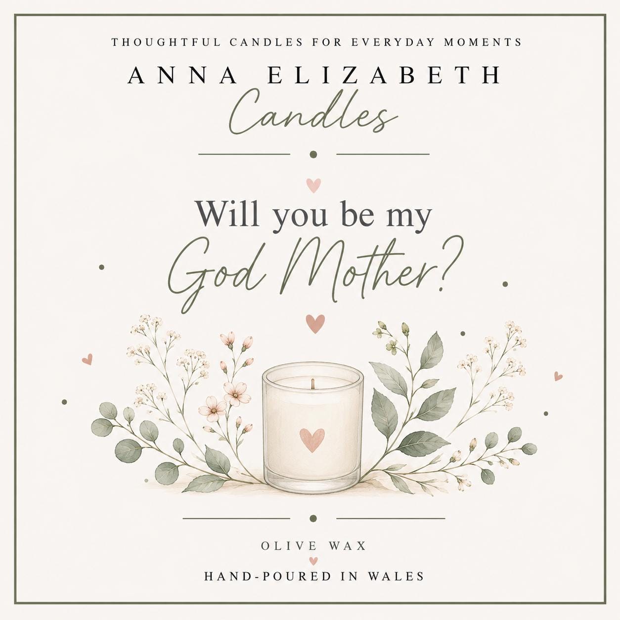 Will You Be My Godmother Gift, Godmother Proposal Candle, Godmother Gift, Godmother to Be Gift, Christening Gift, Baptism Gift
