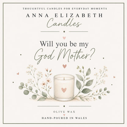 Will You Be My Godmother Gift, Godmother Proposal Candle, Godmother Gift, Godmother to Be Gift, Christening Gift, Baptism Gift
