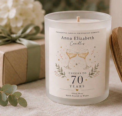 Personalised Milestone Birthday Candle, 30th 40th 50th 60th Birthday Gift, Birthday Gift for Her, Custom Age Candle, Milestone Birthday