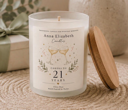 Personalised Milestone Birthday Candle, 30th 40th 50th 60th Birthday Gift, Birthday Gift for Her, Custom Age Candle, Milestone Birthday