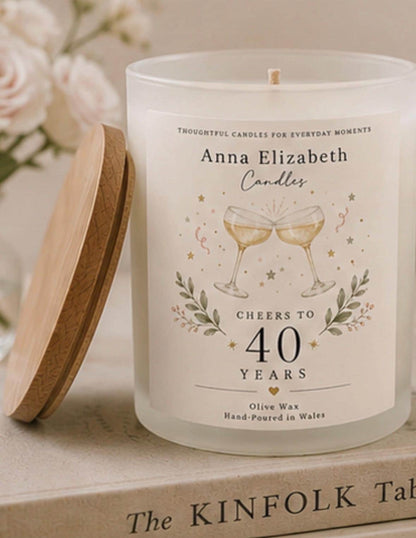 Personalised Milestone Birthday Candle, 30th 40th 50th 60th Birthday Gift, Birthday Gift for Her, Custom Age Candle, Milestone Birthday