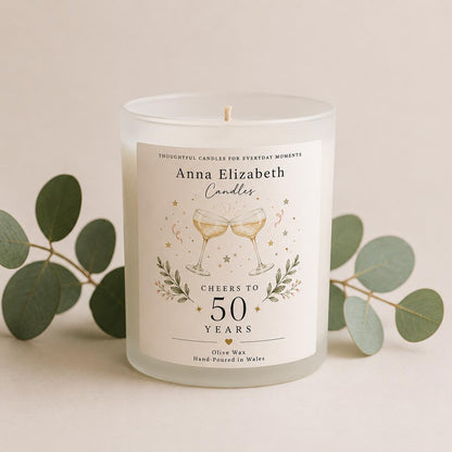Personalised Milestone Birthday Candle, 30th 40th 50th 60th Birthday Gift, Birthday Gift for Her, Custom Age Candle, Milestone Birthday