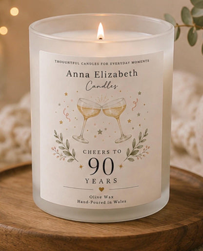 Personalised Milestone Birthday Candle, 30th 40th 50th 60th Birthday Gift, Birthday Gift for Her, Custom Age Candle, Milestone Birthday