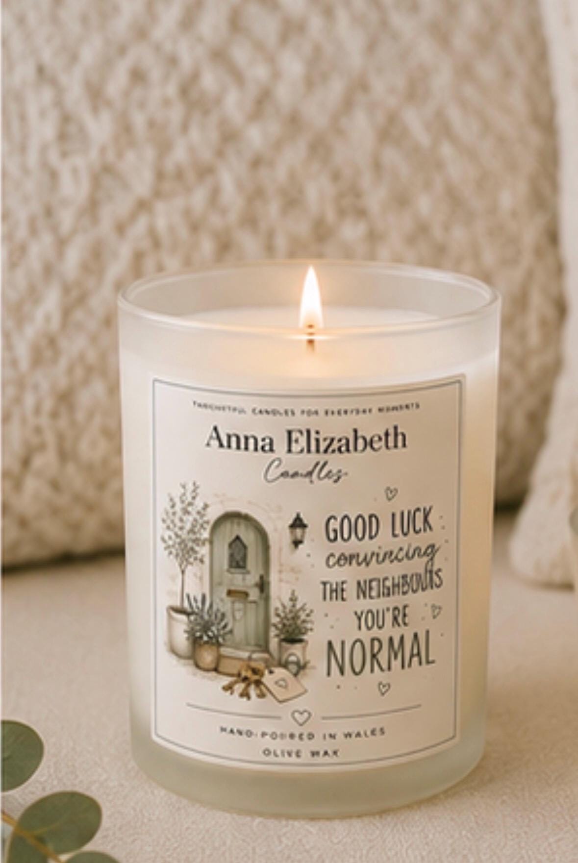 Funny New Home Candle, Housewarming Gift, New House Gift, Funny Moving Gift, New Home Gift for Friend, Neighbour Candle, Olive Wax Candle