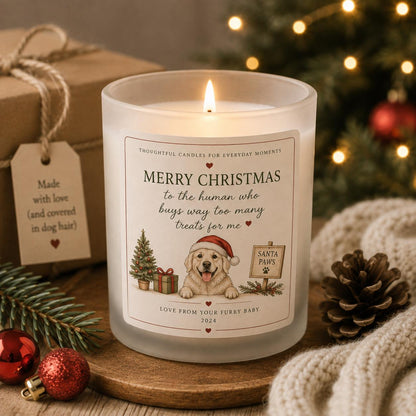Personalised Christmas Candle, Custom Story Candle, Christmas Gift for Her, Mum, Family, Couple, Pet Lover, Handmade in Wales