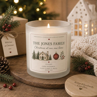 Personalised Christmas Candle, Custom Story Candle, Christmas Gift for Her, Mum, Family, Couple, Pet Lover, Handmade in Wales