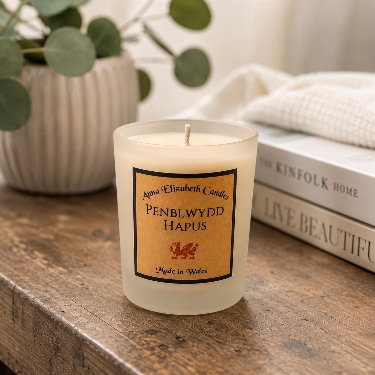 Birthday Candle, Personalised Candle, Welsh Birthday Gift, Mini Candle, Penblwydd Hapus Candle, Welsh Gift, Birthday Gift for Her