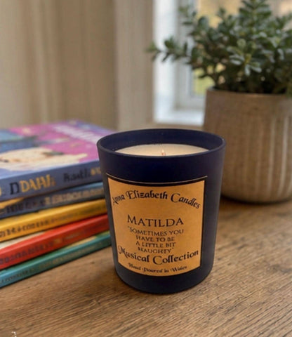 Personalised Matilda Candle, Book Lover Gift, Musical Theatre Gift, Personalised Candle, Custom Gift