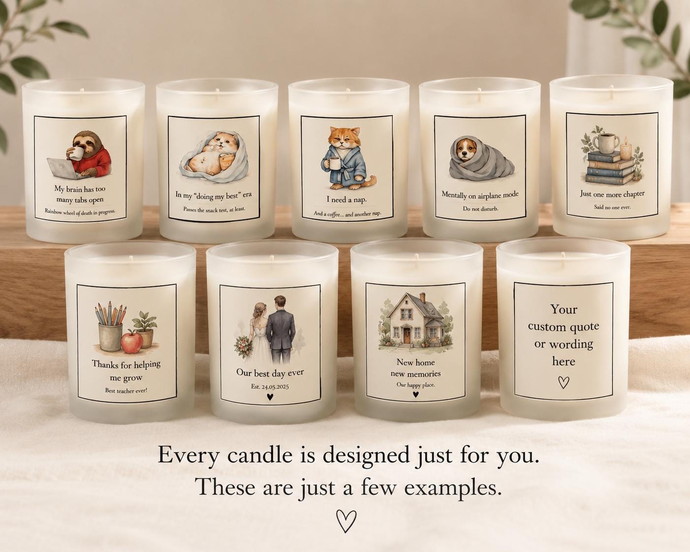 Custom Candle, Personalised Candle, Custom Gift, Handmade Candle, Thoughtful Gift