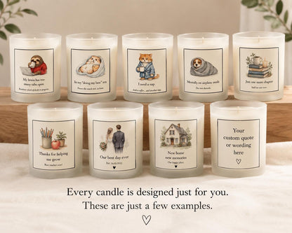 Custom Candle, Personalised Candle, Custom Gift, Handmade Candle, Thoughtful Gift