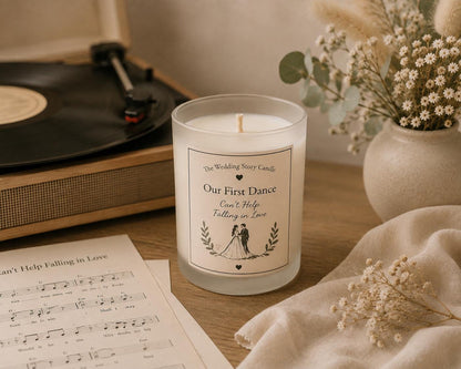 Wedding Story Candle | Personalised Wedding Gift | Custom Wedding Candle | Anniversary Gift | Engagement Gift