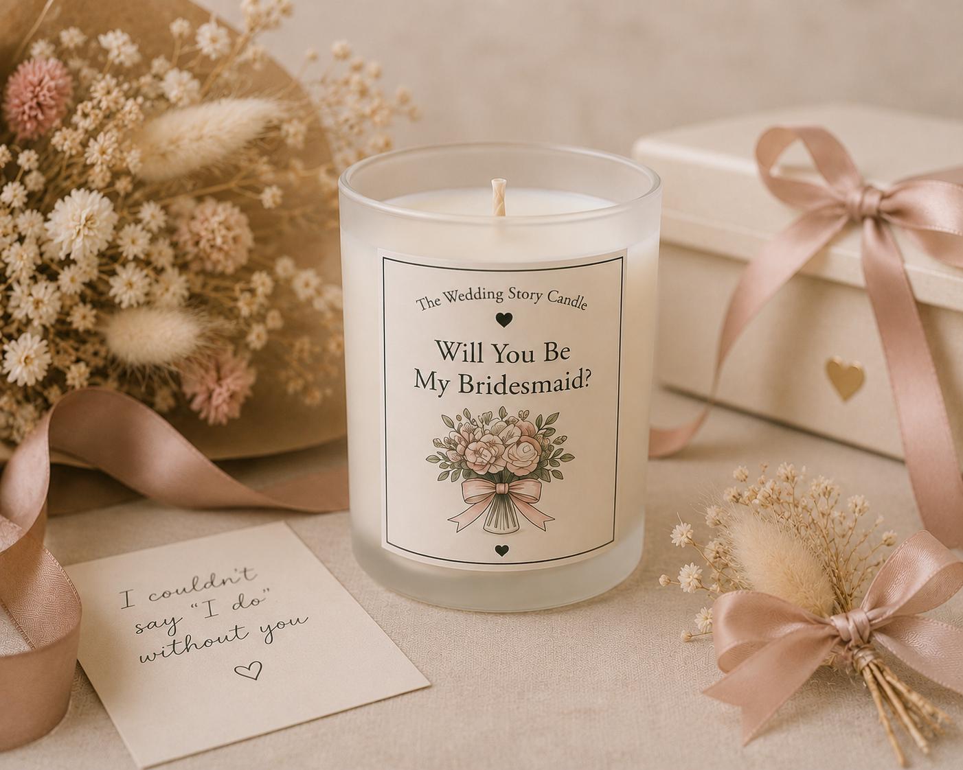Wedding Story Candle | Personalised Wedding Gift | Custom Wedding Candle | Anniversary Gift | Engagement Gift
