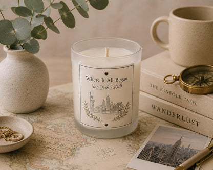 Wedding Story Candle | Personalised Wedding Gift | Custom Wedding Candle | Anniversary Gift | Engagement Gift
