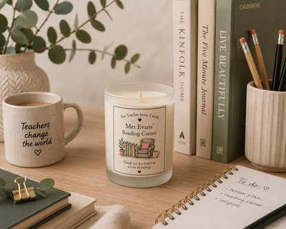 Personalised Teacher Gift | Custom Teacher Candle | Thank You Teacher Gift | Handmade Candle | End of Term Gift