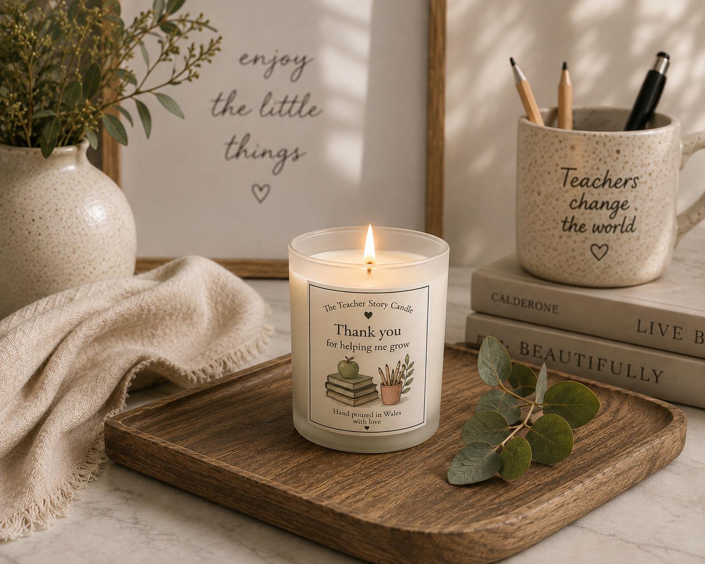 Personalised Teacher Gift | Custom Teacher Candle | Thank You Teacher Gift | Handmade Candle | End of Term Gift