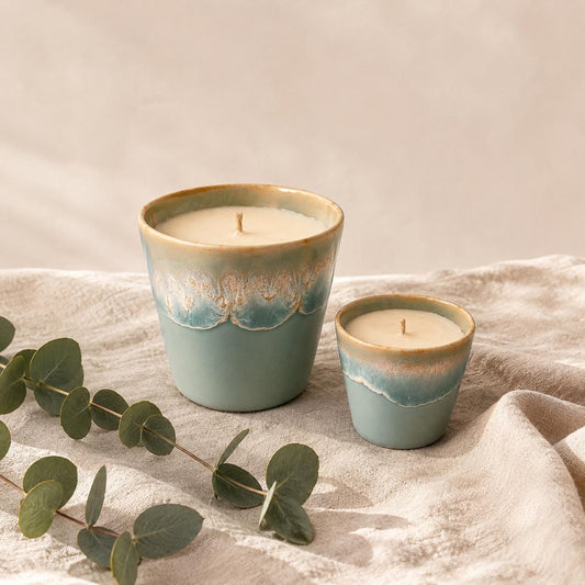 Ceramic Candle, Handmade Scented Candle, Natural Wax Candle, Housewarming Gift, Home Decor, Coffee Cup Candle