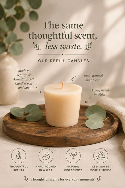 Scented Candle Refills, Mini Candle Refill, Small Candle Insert, Refillable Candle, Eco Friendly Candle Refill, Fits Mini Jars & Candle Pots