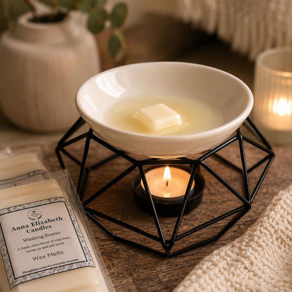 Wax Melt Starter Kit, Wax Burner & 3 Snap Bars, Home Fragrance Gift Set, Pick Your Favourite Scent