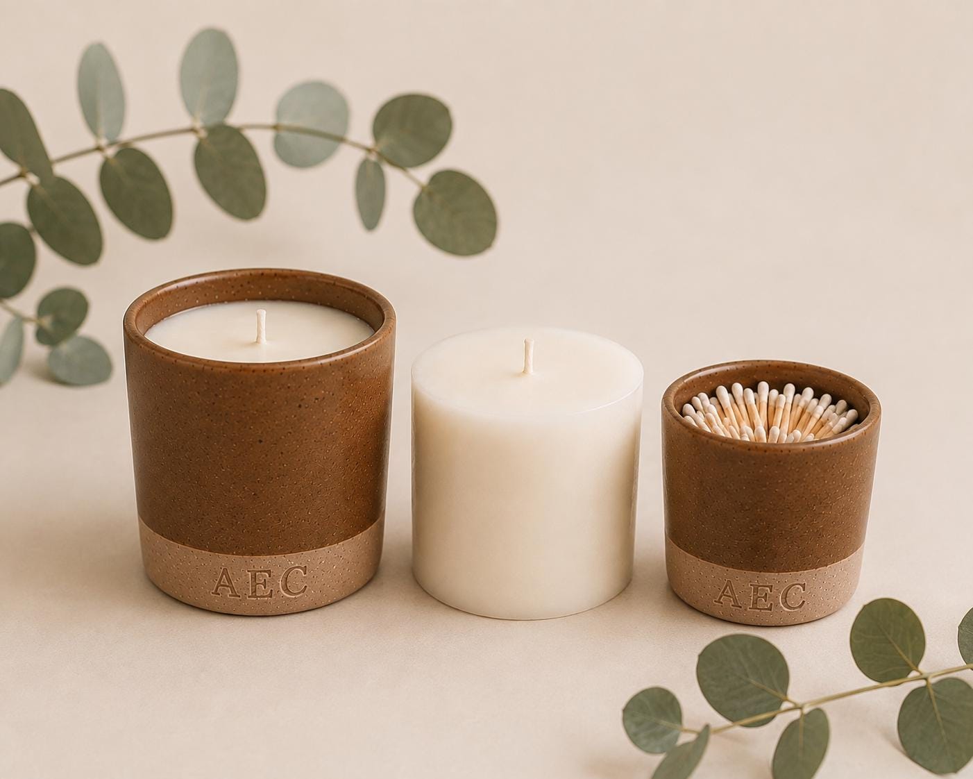Refillable Ceramic Candle, Large Candle Starter Kit, Handmade Candle, Ceramic Candle Gift, Home Fragrance, Luxury Candle, Candle with Refill