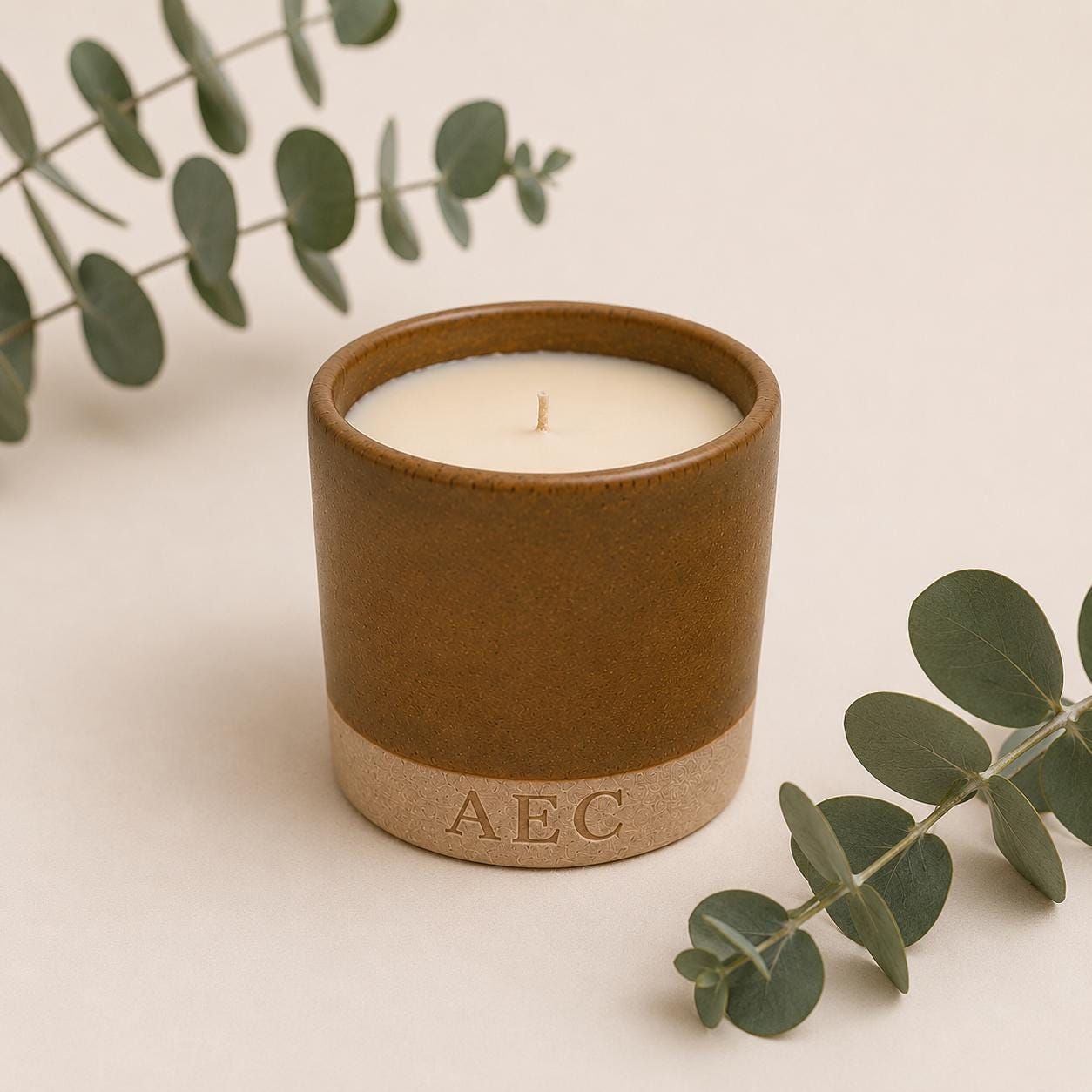 Refillable Ceramic Candle, Large Handmade Candle, Ceramic Candle Gift, Home Fragrance, Candle Insert, Luxury Candle