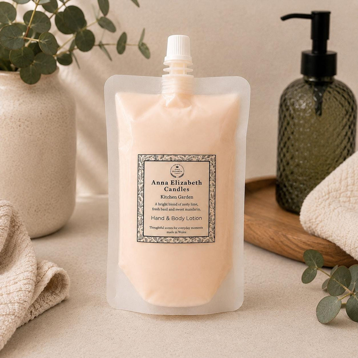 Refill Body Lotion 250ml, Hand & Body Lotion Refill, Eco Refill Pouch, Sustainable Skincare, Bathroom Refill