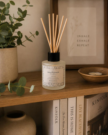 Reed Diffuser, Frosted Glass Diffuser, Home Fragrance Diffuser, Long Lasting Room Scent, Reed Diffuser Gift, Refillable Reed Diffuser
