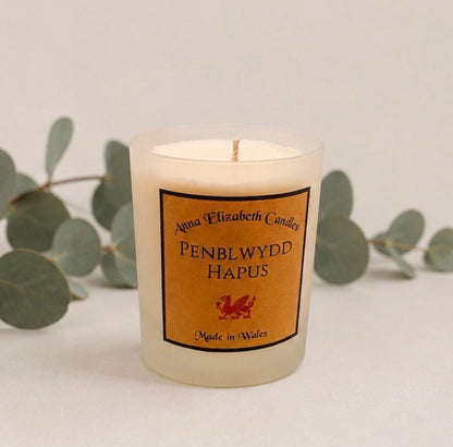 Penblwydd Hapus Candle, Welsh Birthday Gift, Personalised Candle, Large Scented Candle, Unique Welsh Gift