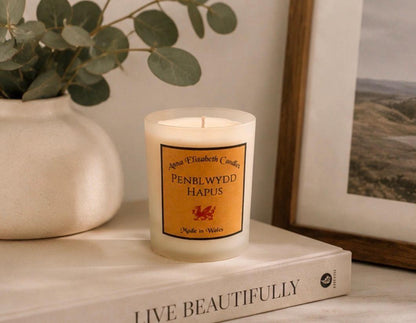 Penblwydd Hapus Candle, Welsh Birthday Gift, Personalised Candle, Large Scented Candle, Unique Welsh Gift