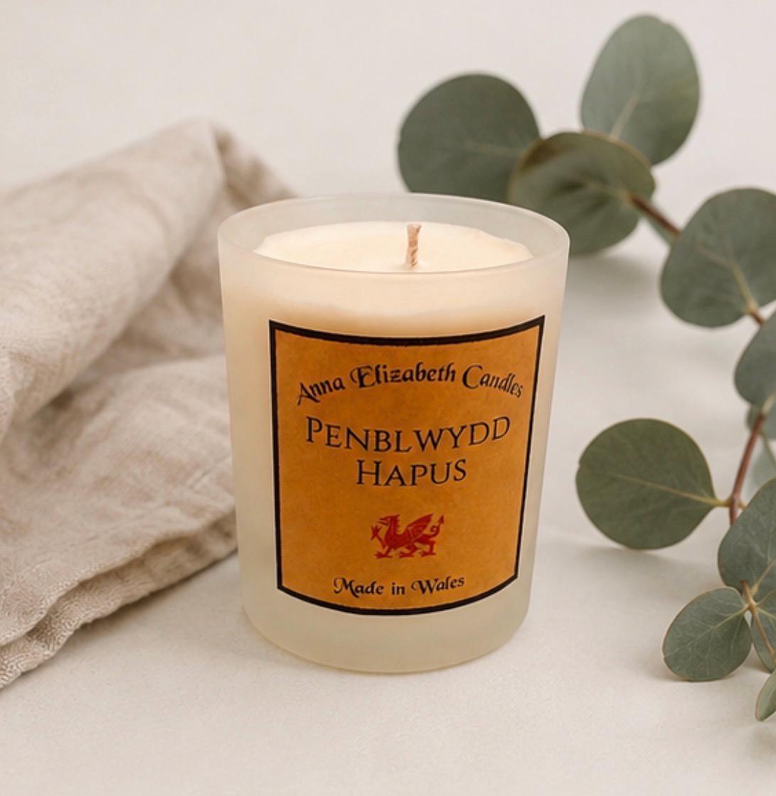 Penblwydd Hapus Candle, Welsh Birthday Gift, Personalised Candle, Large Scented Candle, Unique Welsh Gift