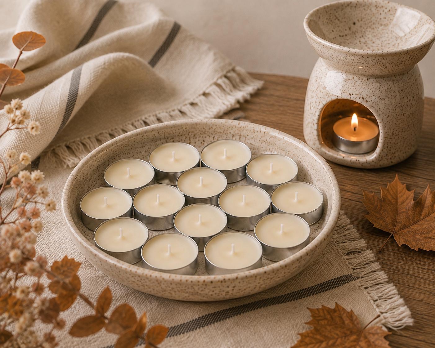 Autumn Scented Tealights, Autumn Tealight Gift Box, Handmade Tealights, Home Fragrance, Pumpkin Spice, Letterbox Gift, Autumn Candle Gift