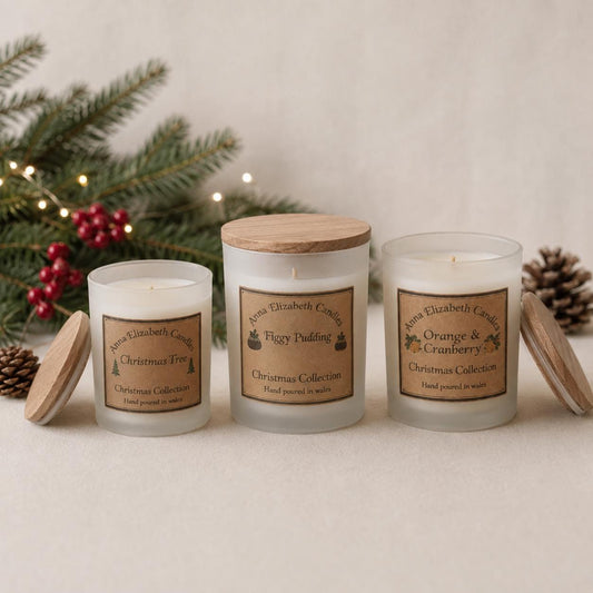Christmas Scented Candle, Handmade Candle, Refillable Candle, Christmas Home Fragrance, Luxury Candle Gift, Festive Candle
