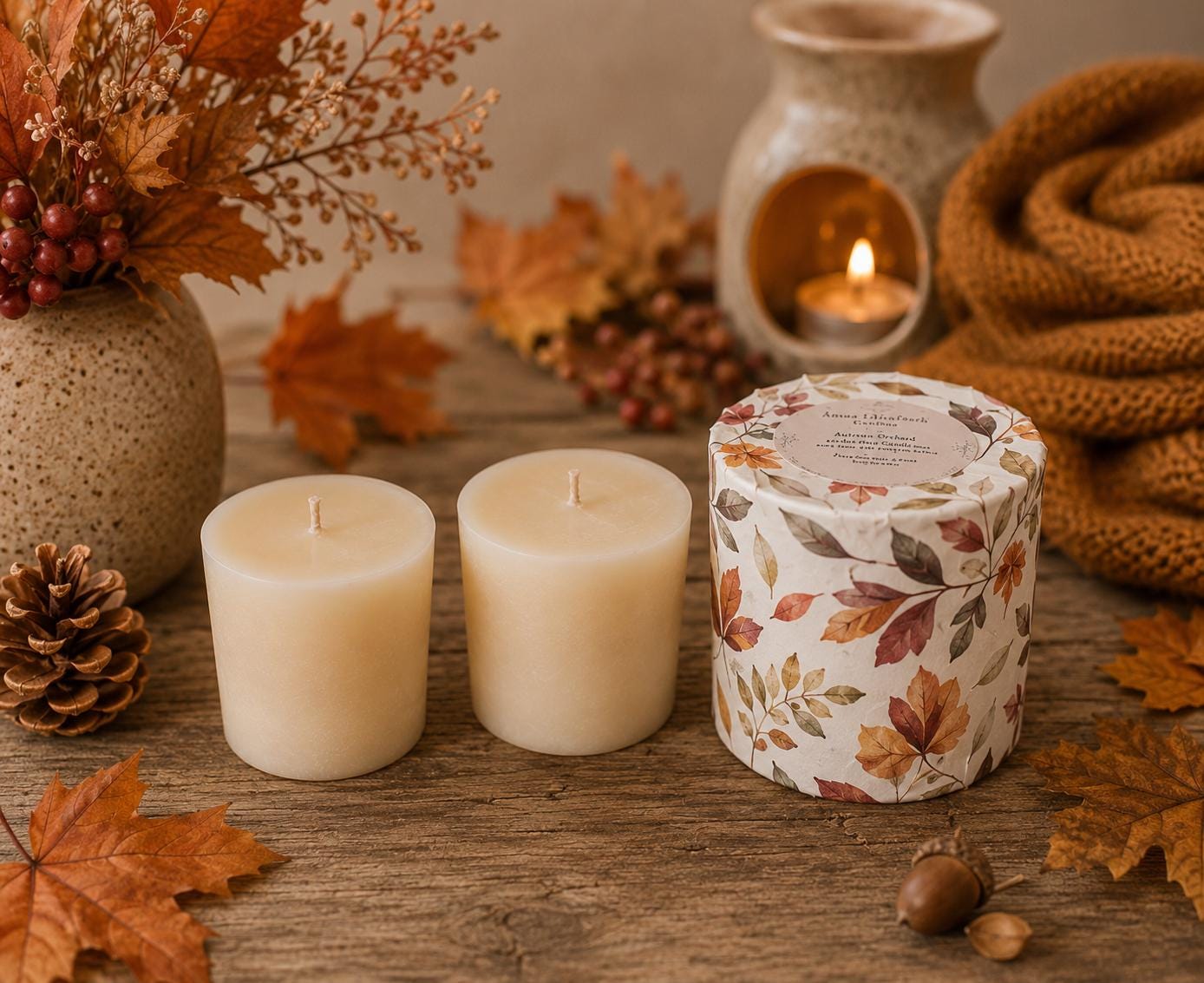 Autumn Candle Refills, Refillable Candle, Pumpkin Spice Candle, Handmade Candle, Home Fragrance, Autumn Scents
