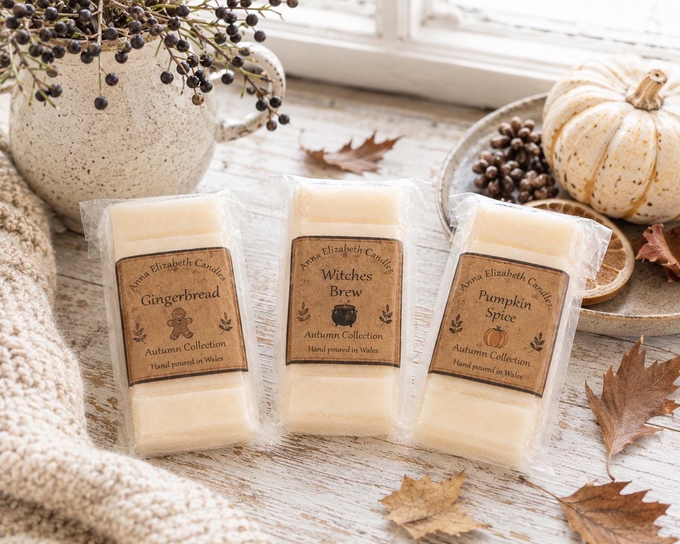Autumn Wax Melts, Pumpkin Spice Wax Melts, Handmade Wax Melts, Home Fragrance, Scented Wax Melts, Autumn Collection