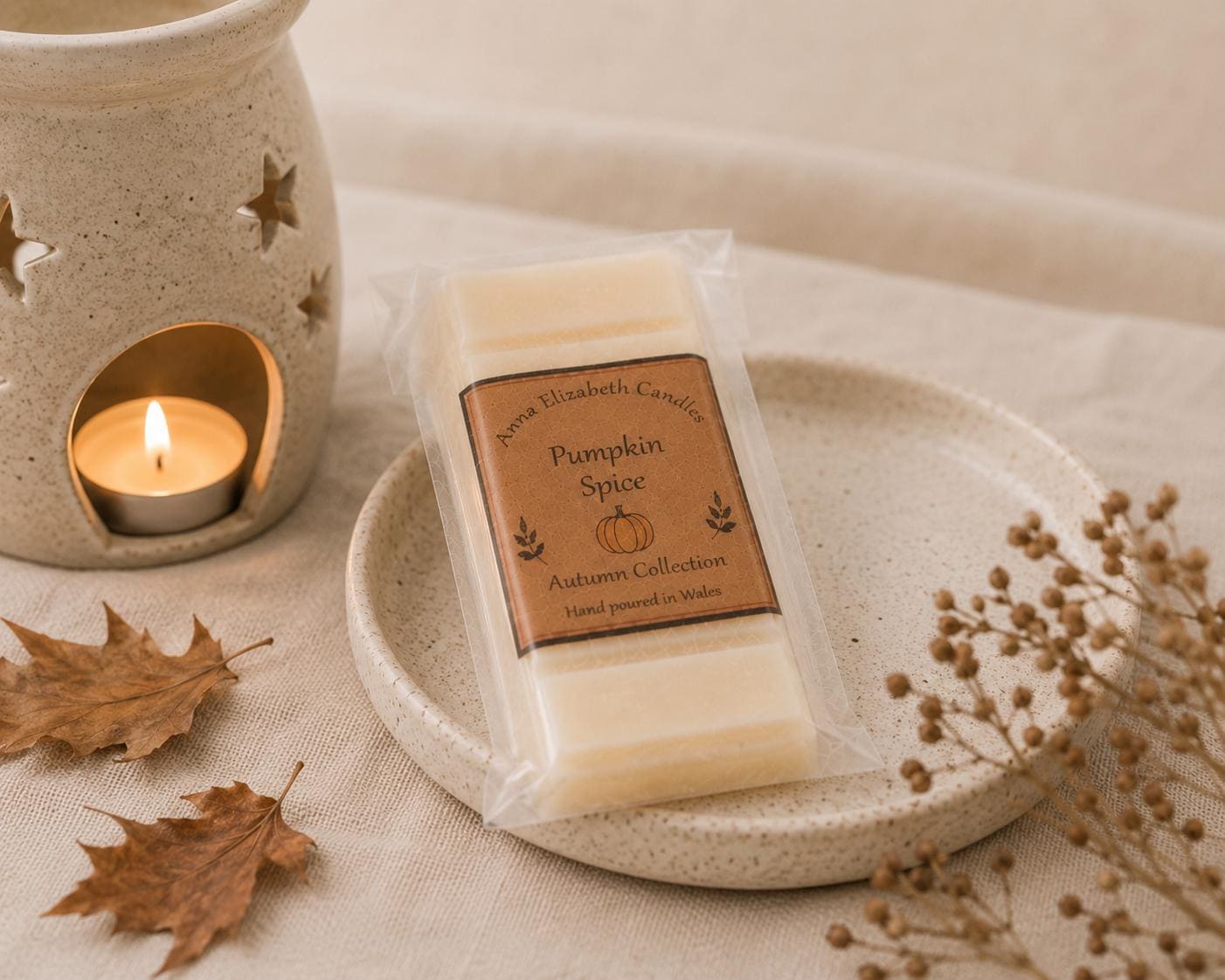 Autumn Wax Melts, Pumpkin Spice Wax Melts, Handmade Wax Melts, Home Fragrance, Scented Wax Melts, Autumn Collection
