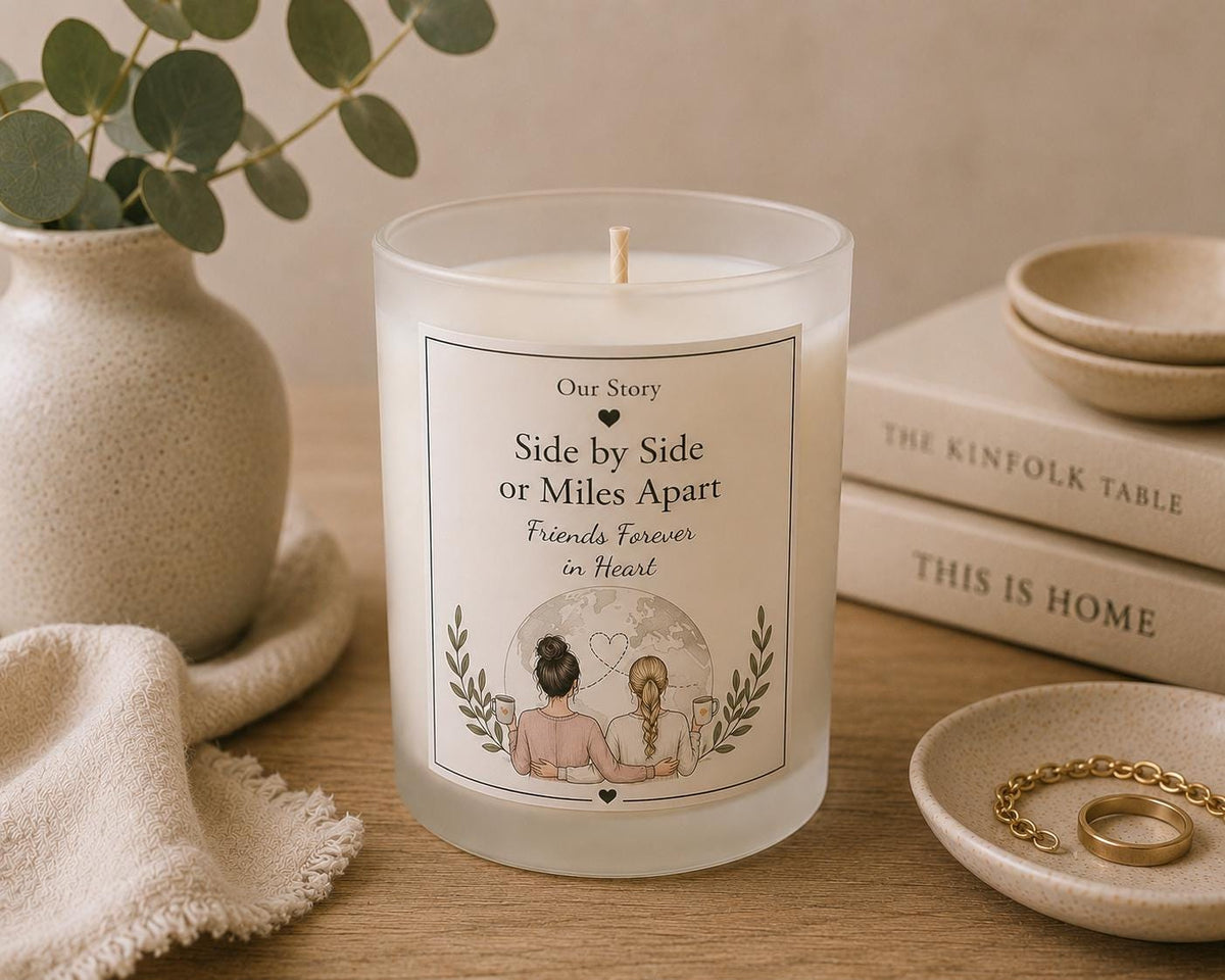 Personalised Friendship Candle, Best Friend Gift, Custom Candle, Friendship Gift, Handmade in Wales