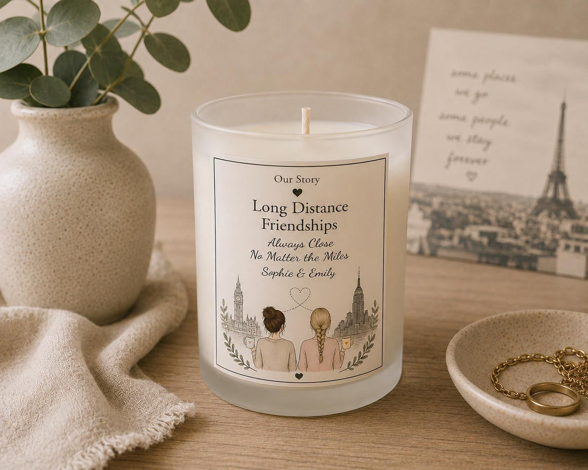 Personalised Friendship Candle, Best Friend Gift, Custom Candle, Friendship Gift, Handmade in Wales