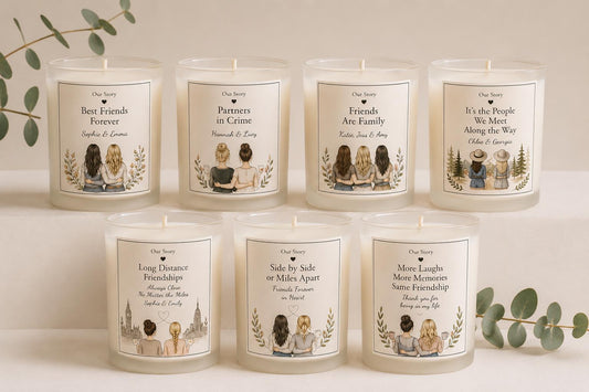Personalised Friendship Candle, Best Friend Gift, Custom Candle, Friendship Gift, Handmade in Wales