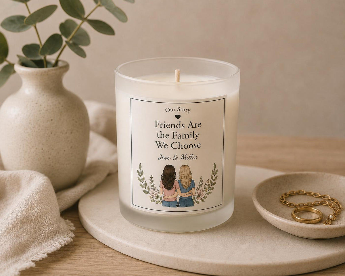 Personalised Friendship Candle, Best Friend Gift, Custom Candle, Friendship Gift, Handmade in Wales