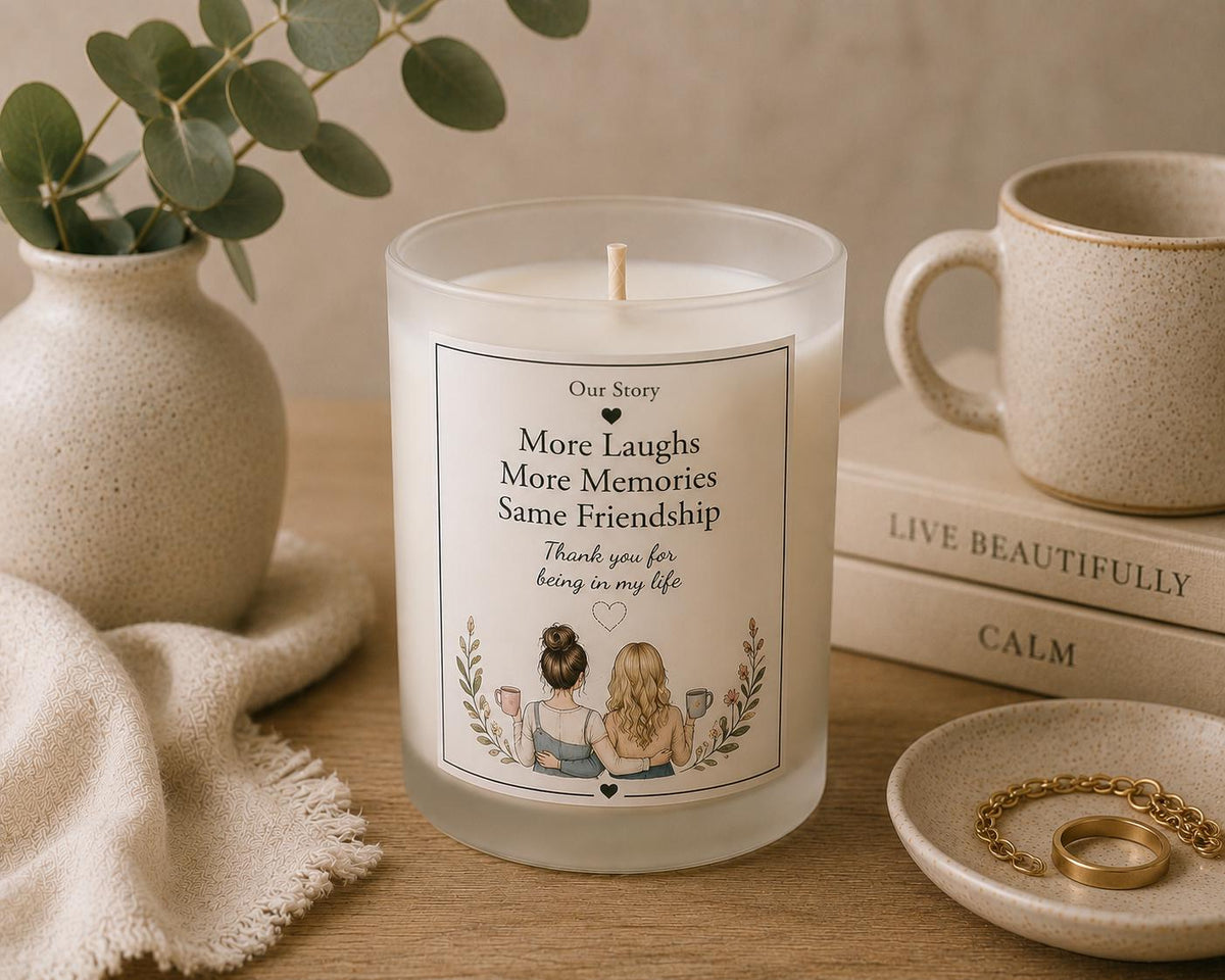Personalised Friendship Candle, Best Friend Gift, Custom Candle, Friendship Gift, Handmade in Wales